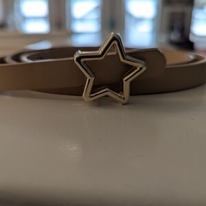 5 Women's Thin Belts With Novelty Buckles.